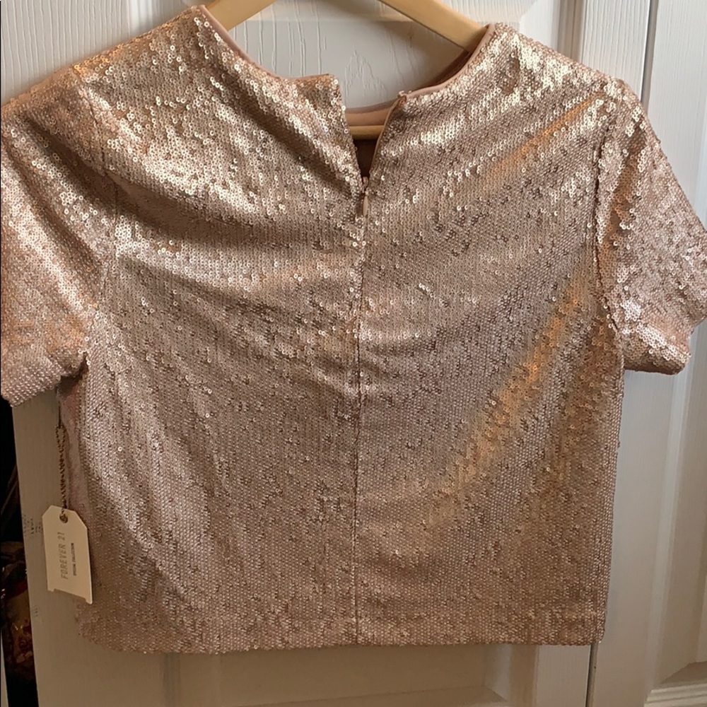 Cropped sequin top - Picture 2 of 2